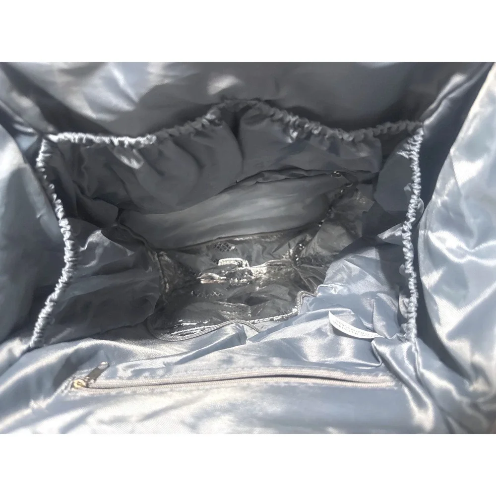AFBP Grey Diaper Bag Breast‎ Pump Insulated Backpack Pockets Multi-Function